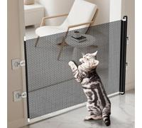 Pet Containment Gate with Retractable Function for Cats and Dogs to Secure Doorways and Open Passages (50 * 125cm)
