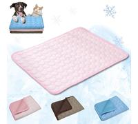 SOCLING Pet Cool Mat,Cat and Dog Cooling Bed,ice Silk Cooling Pet Bed Breathable Washable Dog Sofa Bed,Portable Washable Pet Cooling Blanket, Summer Pet Ice Silk Cooling Pad