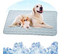 Pet Cool Mat Ice Silk Cushion, Pet Cooling Mat, For Dogs Cats, Mattress Durable Non-Toxic Puppy Cushion Blanket, Pet Cool Mat Ice Silk Cushion, Durable Cool Pad Waterproof (Gray, M 60x50cm)