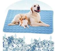 Pet Cool Mat Ice Silk Cushion, Pet Cooling Mat, For Dogs Cats, Mattress Durable Non-Toxic Puppy Cushion Blanket, Pet Cool Mat Ice Silk Cushion, Durable Cool Pad Waterproof (Blue, XL 90x70cm)