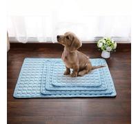 Pet Cooling Gel Mat Bed - Heat Relief Non Toxic Cushion Pad - Portable And Easy To Clean - Machine Washable - Great For The Car