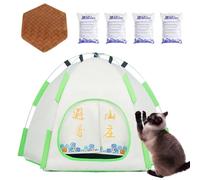 Pet Cooling House,Dog Shade Weather Shelter Cot Bed | Outdoor Air Conditioned Dog House Breathable Portable Shelte Shade Weather Cot Bed Cooling
