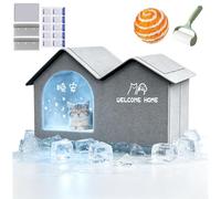 Pet Cooling House, Foldable Cat Cooling House, Cat Cool House, Dog Cooling Tent, Waterproof Dog Cat Shelter With Waterproof Ice Packs, Portable Pet Air Conditioner House，Stil A：L-60 * 42 * 38 cm
