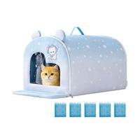 Pet Cooling House Foldable Spacious with Ice Pack