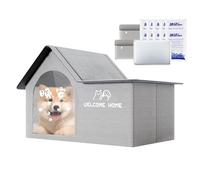 Pet Cooling House, Kitten Puppy Cooling Nest, Comfortable Design with Included Ice Packs, Hot Weather Supplies for Medium Large Cats Dogs in Homes Yards and Travel