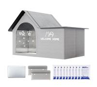 Pet Cooling House, Kitten Puppy Cooling Nest, Comfortable Design with Included Ice Packs, Hot Weather Supplies for Medium Large Cats Dogs in Homes Yards and Travel