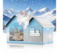Pet Cooling House with Air Conditioning 10 Ice Packs，Summer Shelter for Indoor Outdoor Feral Cats & Small Dogs with Winter Heating Pad，Suitable for All Seasons