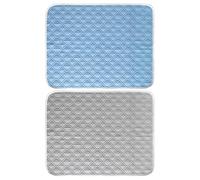 Pet Cooling Mat, 2 pieces Sweat Absorption Sleeping Cushion, 45x35cm Soft Cat Cooling Mat, for Small Medium Large Dog Puppy Kitten Crate Kennel Floor Sofa Home Travel