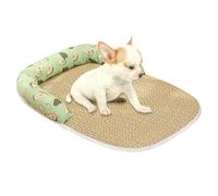 Pet Cooling Mat - 23.62x17.72 Inches Three Layer Ice Blanket, Canvas Rattan Oxford Design, Chilling Pet Bed | Indoor Outdoor Summer Heat Relief For Small Medium Dogs Cats Animals