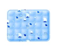 Pet Cooling Mat - 60x50cm Large Soft Ice PVC Cushion | Cold Pressure Activated Gel Pad Non-Slip Washable - Puppy Bed for Limescale Relief