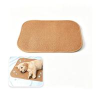 Pet Cooling Mat, 90 * 70cm Breathable Rattan Woven Summer Cool Mat for Dogs Cats, Portable Sleeping Pad for Small Medium Large Dog Puppy Kitten Crate Kennel Floor Sofa Home Travel