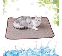 Pet Cooling Mat Dog Cooling Mat Ice Silk Chill Pad Pet Cool Bed Summer Ice Mats for Dog Cat Reusable Absorbent for Summer Kennel Crate Travel(Brown,XXL(150 * 100cm))