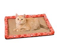 Pet Cooling Mat, Dog Cooling Pad, High-Temp Resistant Washable Square 19.6x15.7in Bed Rattan Nest For Four Seasons Small Apartment Living