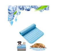 Pet Cooling Mat, Durable Foldable Washable Cooling Pet Mat for Dogs Cats Multi-pet Non-Toxic Gel-free Safe Cooling Pet Blanket Pad Mat for Home Park Beach. (Light Blue)