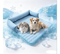 Pet Cooling Mat for Dogs, Durable Pet Cool Mat With Three Sides Surrounding, Scratch-Resistant Washable Cat Cooling Mat, Easy to Clean Cat Cool Mat for Indoor, Outdoor and Car Use