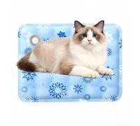 Pet Cooling Mat for Small Medium Dogs Cats 50x60cm Water Activated Cool Pad Scratch Resistant Oxford PVC Washable Foldable Car Indoor Outdoor (Cute little figure,XL)