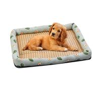 Pet Cooling Mat, Non-Slip Comfortable Chew-Proof Pet Outdoor Cooling Mat, Reusable Rattan Cushion for Puppy Kitten Sleeping Playing Resting