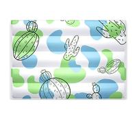 Pet Cooling Mat with Ice Gel Technology, 5cm Thick, Cactus Design, Washable, Portable (L)