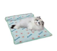 Pet Cooling Mats, Self C-ooling Ma-t Bed For Dogs, Foldable Washable Pet Co-oling M-at, Breathable Keeps Cool Kitten Ice Pad Cushion, Puppy Coo-ling Blanket With Pillow, Cute Sleeping Pad