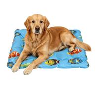 Pet Cooling Mattress - 60cm Waterproof Cushioning, Leakproof Resting Padding, Breathable Fabric Layer, Foldable Carry Structure | Kennels Vehicles Terraces Journeys Lounging Summertime Relaxation Retr