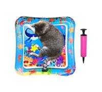 Pet Cooling Pad - 100x100cm Hydro Sensory Mat, Inflatable Tummy Time Toy, Leakproof Animal Cushion | Foldable Washable Interactive Hydro Pads For Animals Pet Puppy Indoor Outdoor Summer