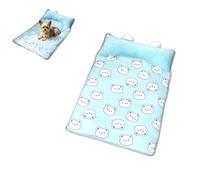 Pet Cooling Pad, Washable Ice Silk Pet Mat Bed With Nonslip Bottom, Comfortable Cooling Rest Cushion For Small Dogs And Cats Indoor Use，Blue-S