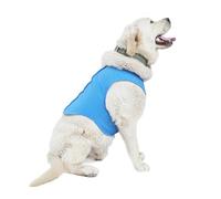 Pet Cooling Vest, Dog Ice Cool Harness Coats, Cooler Clothes with Magic Tape, Lightweight Soft Breathable Mesh Fabric Apparel Summer Heat Relief Jackets for Dogs Outdoor Hiking Training (Blue, M)