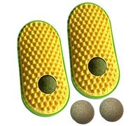 Pet Corner Self-Groomer Wall Corner Desk Leg Scratcher Grooming Brush Cats Scratch Massage Tool Catmint 2PCS Indoor Cats Entertainment