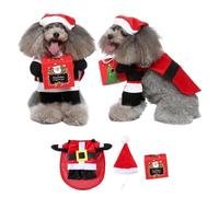 Pet Cosplay Funny Costume Claus Shape Party Fancy Festival Deadly Doll Christmas Pet Clothes Halloween Cat Costume(PF83,M(3.5-5kg))
