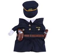 Pet Cosplay Clothes Dog Cat Police Uniform Funny Puppy Theme Party Costume Pet Halloween Christmas Outfit(M)