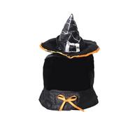 Pet Cosplay Witch Hat For Halloween Mischievous Party Taking Photo Keep Warm With Adjustable Neck Strap For Halloween Props