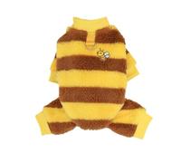 Pet Costume for Small Medium Large Dogs Cats, Soft Plush Warm Pet Onesie Christmas Dogs Clothes Party Apparel for Winter Warm (Yellow Bee, XS)