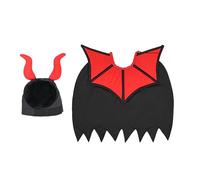 Pet Costume, Vampire Cape and Hat for Cats - Festive Outfit Cute Cosplay Accessories for Party Travel Decoration Gathering Outdoors Puppy
