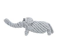 Pet Cotton Rope Biting Chewing Molar Toy, Cartoon Animal Shape & Pure Manual Weaving, Dog Rope Toys with Strong and Hard, Grind and Clean Teeth, Relieve Pressure (Elephant)