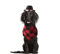 Pet Cowboy Hat and Bandana Scarf - Costume Accessories Dog Cat Pet Size West Cowboy Accessories for Puppy Kitten Party Festival and Daily Wearing (Style 3)