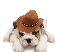 Pet Cowboy Hat | Cowboy Costume Hat for Small Pet | Cosplay Caps for Western Themed Parties Carnival Daily Wear Christmas Holiday Dog Cat Party Accessories