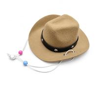 Pet Cowboy Hat, Western Felt Design, Khaki | Costume Crown, Pet Hat, Themed Pet Photos, For Pet Photographers