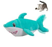 Pet Craft Supply Wiggle Pickle and Shimmy Shark Flipper Flopper Interactive Electric Realistic Flopping Wiggling Moving Fish Potent Catnip and Silvervine Cat Toy, Multi (8726), All Breed Sizes