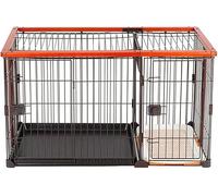 pet crate Metal Dog Crate, Dog Cage Shiba Inu Teddy Cage Small Dog Pet House Indoor Pet Fence Cat Cage Rabbit Cage for Training (Color : 111x54x64cm, Size : A)