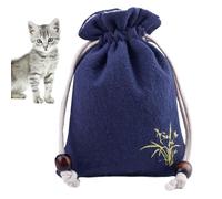 Pet Cremation Bag - Memorial Ash Holder, Keepsake Urn Pouch | Small Drawstring Ashes Carrier, Lightweight Velvet Storage Sack with Symbolic Design For Cherished Dog Cat Rabbit Remembrance Ceremony