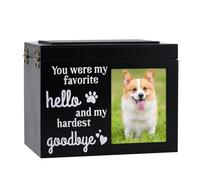 Pet Cremation Box, Ash Box for Dogs, Wooden Photo Frame for Dog Ashes, Keepsakes, Pet Urns - Pet Memorial Box, Pet Urns for the Ashes of Dogs or Cats, Dog Urns, Photo Box for