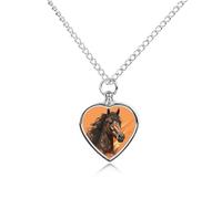 Pet Cremation Jewelry - Cool Steampunk Gears Heart Shaped Urn Necklace for Dog/Cat Ashes, Memorial Keepsake Pendant with Funnel & Gift Jewelry, One Size, Zinc, No Gemstone