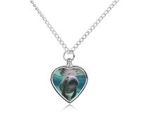 Pet Cremation Jewelry - Cool Steampunk Gears Heart Shaped Urn Necklace for Dog/Cat Ashes, Memorial Keepsake Pendant with Funnel & Gift Jewelry, One Size, Zinc, No Gemstone