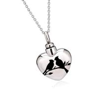Pet Cremation Jewelry for Dog/Cats Ashes Printed Stainless Steels Memorial Lockets Urn Necklace Keepsakes Gift Women Men Pet Memorial Urn Pendants Necklace