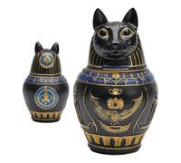 Pet Cremation Urn - Resin Memorial Keepsake | Egyptian Cat God Design, Decorative Ash Holder, Artistic Sculpture, Sympathy Gift | For Cat Loss, Pet Memorial, Bereavement, Table, Grave Display