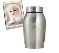 Pet Cremation Urns | Cat Keepsake Urn for Dog | Stainless Steel Decorative Urns with Engraved Paws Memorial Gift for Pets Cats, C