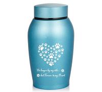 Pet Cremation Urns for Dog, Cats Ashes, Blue Keepsake Urn Memorial & Remembrance Gift for Pet Loss