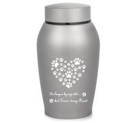 Pet Cremation Urns for Dog, Cats Ashes, Grey Keepsake Urn Memorial & Remembrance Gift for Pet Loss