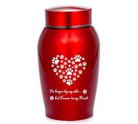Pet Cremation Urns for Dog, Cats Ashes, Red Keepsake Urn Memorial & Remembrance Gift for Pet Loss
