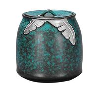 Pet Cremation Urns Funeral Urn for Adult & Pet Ashes, Handmade Ceramics Keepsake, Burial Urn at Home or Cemetery, Dog, cat,Green